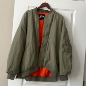 NWOT XL ZARA BOMBER JACKET